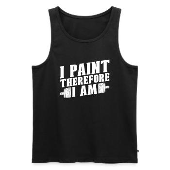 Maler Lackierer Witzig - Männer Premium Bio Tank Top - Schwarz - Vorne - Michal (187cm)