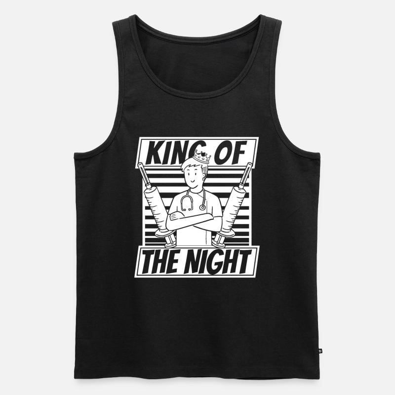 Krankenschwester Spritze - Männer Premium Bio Tank Top - Schwarz