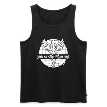 Krankenschwester Hermesstab - Männer Premium Bio Tank Top - Schwarz - Vorne - AI Model Male 178 light (178cm)