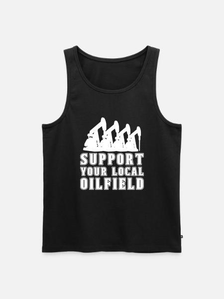 Ölfeld Bohrinsel Anlage - Männer Premium Bio Tank Top - Schwarz