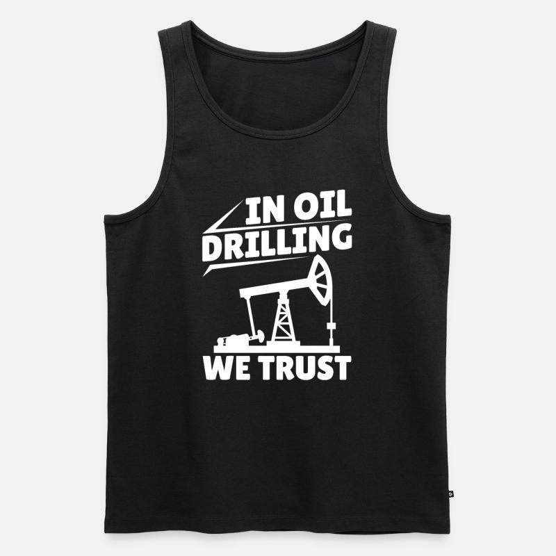 Ölfeld Bohrinsel Anlage - Männer Premium Bio Tank Top - Schwarz