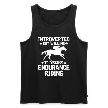 Horse Equestrian Sports Fun Endurance Riding - Men's Premium Organic Tank Top - black - Front - AI Model Male 178 light (178cm)