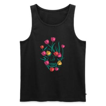 Tulpen Tulpen - Männer Premium Bio Tank Top - Schwarz - Vorne - AI Model Male 178 light (178cm)
