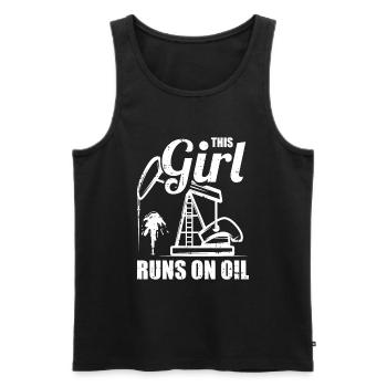 Ölfeld Bohrinsel Mädchen - Männer Premium Bio Tank Top - Schwarz - Vorne - Michal (187cm)