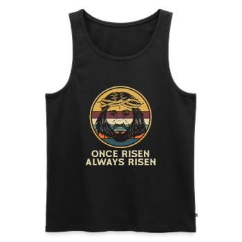 Christ Christentum - Männer Premium Bio Tank Top - Schwarz - Vorne - AI Model Male 178 light (178cm)