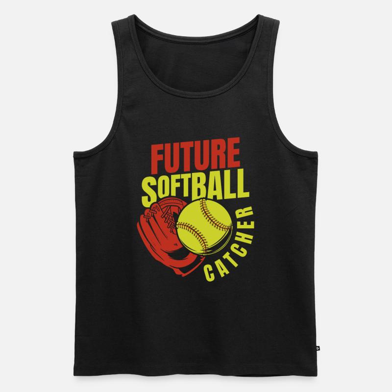 Softball Fänger - Männer Premium Bio Tank Top - Schwarz