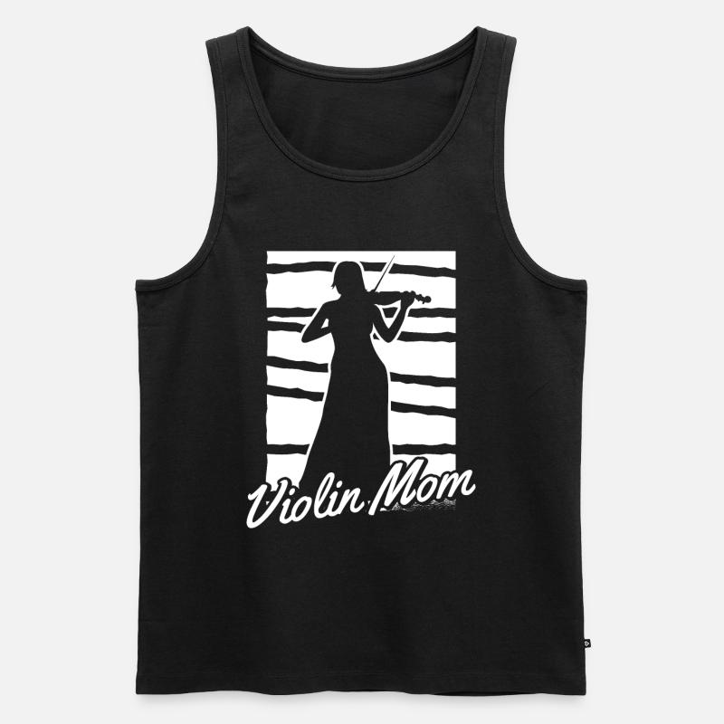 Violine Geige Mutter - Männer Premium Bio Tank Top - Schwarz