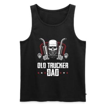 Truck driver Trucker Truck driver Dad - Men's Premium Organic Tank Top - black - Front - Michal (187cm)