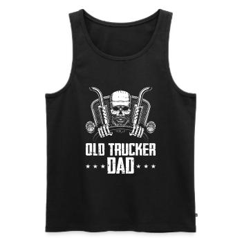 Truck driver Trucker Truck driver Dad - Men's Premium Organic Tank Top - black - Front - Michal (187cm)