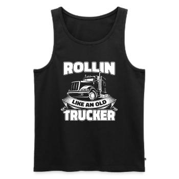 Truck Driver Trucker Truck Driver Funny - Men's Premium Organic Tank Top - black - Front - Michal (187cm)