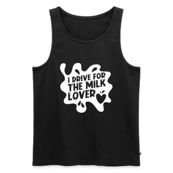 Cow Milk Heart Milk Wagon - Men's Premium Organic Tank Top - black - Front - AI Model Male 178 light (178cm)