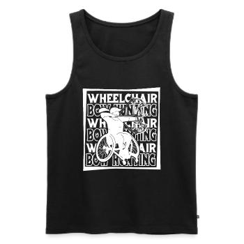 Bowhunting Bow Hunter Wheelchair - Men's Premium Organic Tank Top - black - Front - AI Model Male 178 light (178cm)