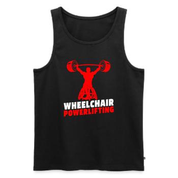 Powerlifting Powerlifter Wheelchair - Men's Premium Organic Tank Top - black - Front - AI Model Male 178 light (178cm)