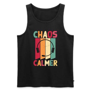 Notruf Leitstelle Einsatzzentrale - Männer Premium Bio Tank Top - Schwarz - Vorne - Michal (187cm)
