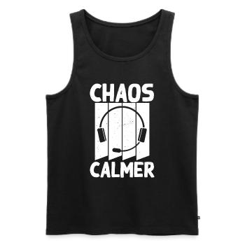 Emergency call control center operations center headset - Men's Premium Organic Tank Top - black - Front - Michal (187cm)