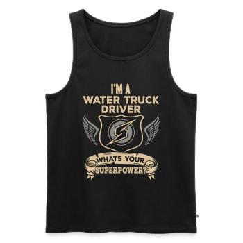 Lkw Fahrer Trucker Lastwagenfahrer Witzig - Männer Premium Bio Tank Top - Schwarz - Vorne - Michal (187cm)