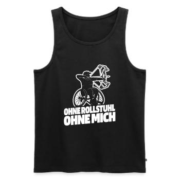 Rollstuhl Rollstuhlfahrer Bogenschießen - Männer Premium Bio Tank Top - Schwarz - Vorne - Michal (187cm)