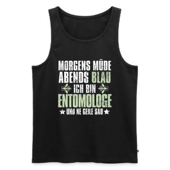 Entomologie Entomologe Insekt - Männer Premium Bio Tank Top - Schwarz - Vorne - Michal (187cm)