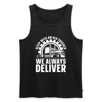 Lkw Fahrer Trucker Lastwagenfahrer Alt - Männer Premium Bio Tank Top - Schwarz - Vorne - Michal (187cm)