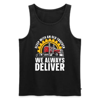 Truck Driver Trucker Truck Driver Funny - Men's Premium Organic Tank Top - black - Front - Michal (187cm)