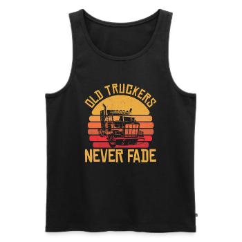 Lkw Fahrer Trucker Lastwagenfahrer Alt - Männer Premium Bio Tank Top - Schwarz - Vorne - Michal (187cm)