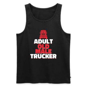 Lkw Fahrer Trucker Lastwagenfahrer Alt - Männer Premium Bio Tank Top - Schwarz - Vorne - Michal (187cm)