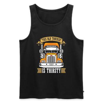Lkw Fahrer Trucker Lastwagenfahrer Alt - Männer Premium Bio Tank Top - Schwarz - Vorne - Michal (187cm)