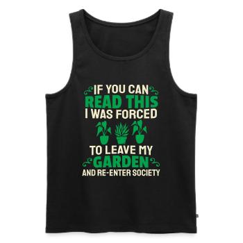 Hobby Gardener Garden - Men's Premium Organic Tank Top - black - Front - Michal (187cm)
