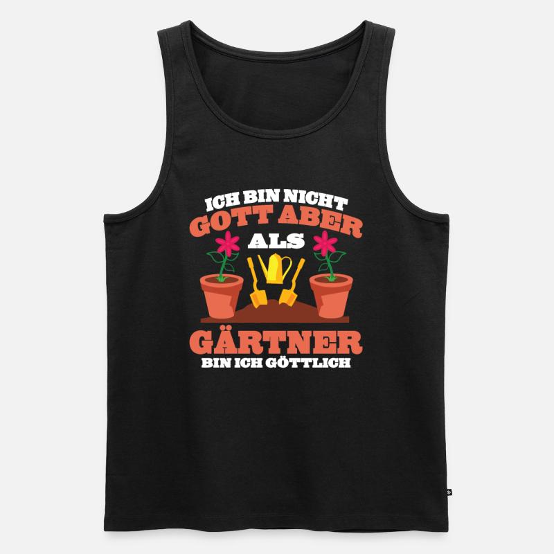 Hobbygärtner Garten Gott - Männer Premium Bio Tank Top - Schwarz