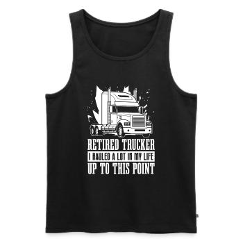 Lkw Fahrer Trucker Lastwagenfahrer Im Ruhestand - Männer Premium Bio Tank Top - Schwarz - Vorne - Michal (187cm)