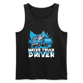 Truck Driver Trucker Truck Driver Funny - Men's Premium Organic Tank Top - black - Front - Michal (187cm)