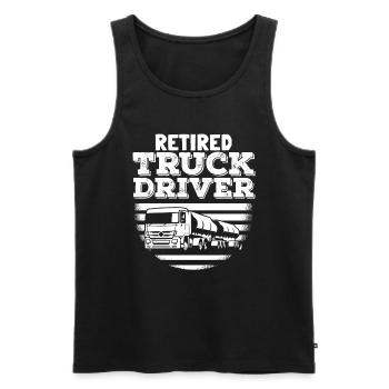 Lkw Fahrer Trucker Lastwagenfahrer - Männer Premium Bio Tank Top - Schwarz - Vorne - Michal (187cm)