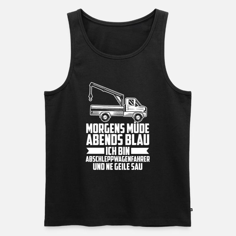 Abschleppdienst Abschlepper - Männer Premium Bio Tank Top - Schwarz
