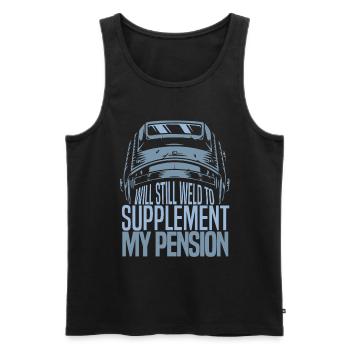Schweißer Schlosser Die Pension - Männer Premium Bio Tank Top - Schwarz - Vorne - AI Model Male 178 light (178cm)