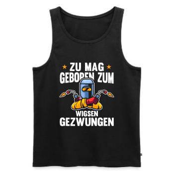 Schweißer Schlosser Cool Schweier - Männer Premium Bio Tank Top - Schwarz - Vorne - Michal (187cm)