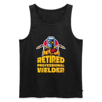 Welder locksmith Retired welder - Men's Premium Organic Tank Top - black - Front - Michal (187cm)