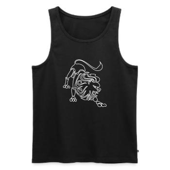 Zodiac sign Leo symbol - Men's Premium Organic Tank Top - black - Front - Michal (187cm)