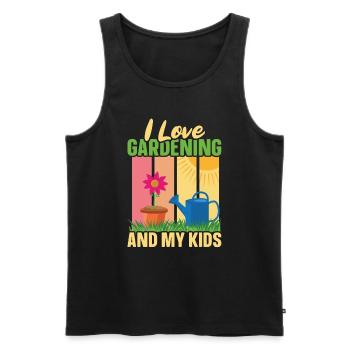 Hobbygärtner Garten Mutter Gärtnerische Mama - Männer Premium Bio Tank Top - Schwarz - Vorne - Michal (187cm)