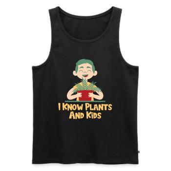 Hobbygärtner Garten Mutter Gärtnerische Mama - Männer Premium Bio Tank Top - Schwarz - Vorne - Michal (187cm)