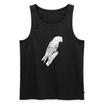 Branche de perroquet - Débardeur bio Premium Homme - noir - Devant - AI Model Male 178 light (178cm)