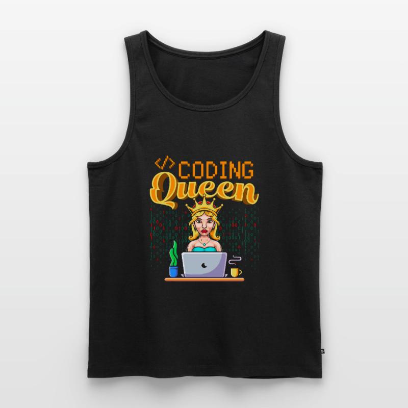 Développeur Coder Programmeur Queen Débardeur bio Premium Homme