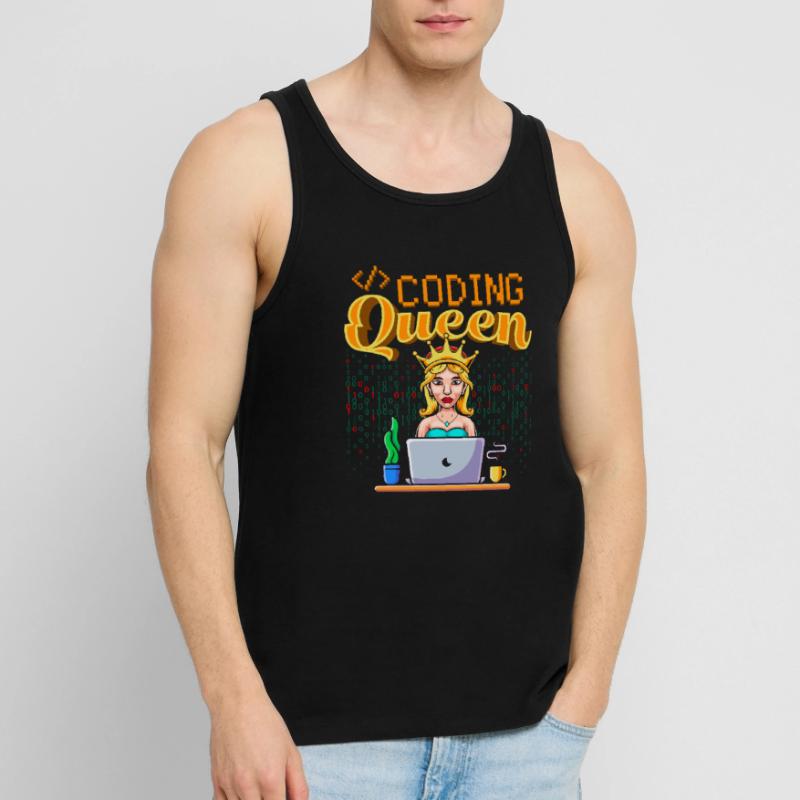Developer Coder Programmer Queen Men's Premium Organic Tank Top