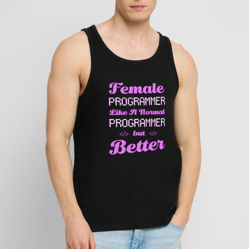 Developer Coder Programmer Female Men's Premium Organic Tank Top