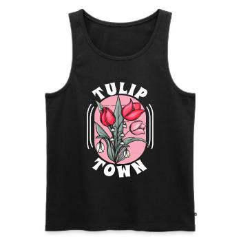 Tulpen Stadt Tulpen - Männer Premium Bio Tank Top - Schwarz - Vorne - Michal (187cm)