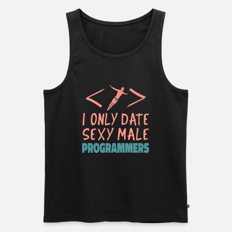 Developer Coder Programmer Sexy - Men's Premium Organic Tank Top - black