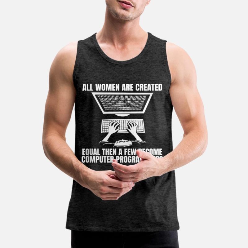 Developer Coder Programmer Funny Men's Premium Organic Tank Top