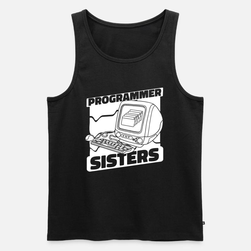 Developer Coder Programmer Computer - Men's Premium Organic Tank Top - black
