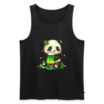 La Saint-Patrick en Irlande applaudit pour de bon - Débardeur bio Premium Homme - noir - Devant - Michal (187cm)