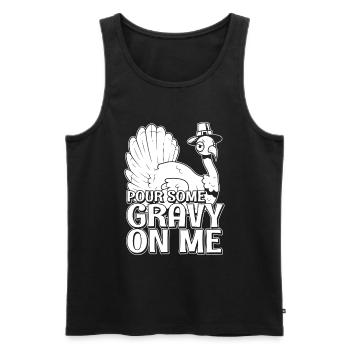 Christ Christianity Pour Some Gravy On Me - Men's Premium Organic Tank Top - black - Front - Michal (187cm)