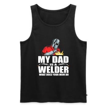 Welder Locksmith Dad - Men's Premium Organic Tank Top - black - Front - AI Model Male 178 light (178cm)